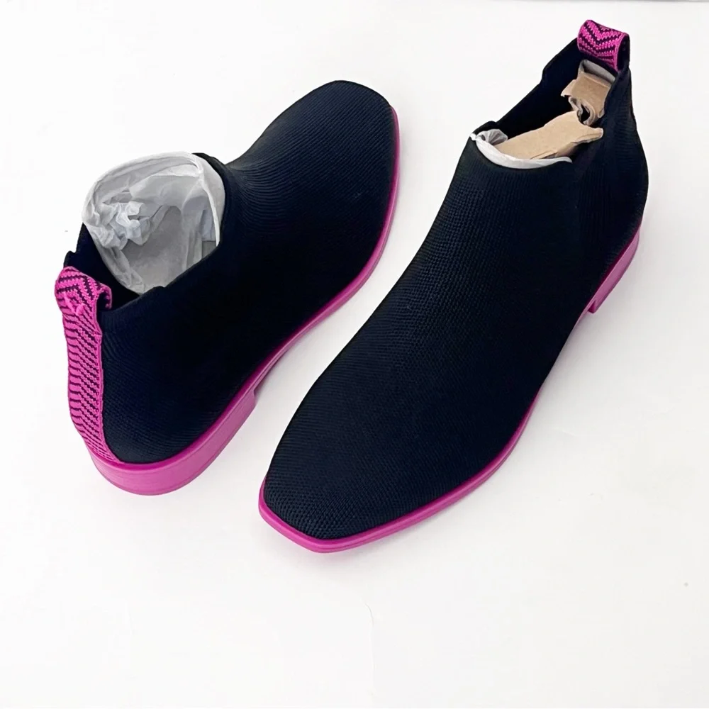 VIVAIA Ryan Pro Black Square Toe Water Repellent Chelsea Ankle Boots 7.5 Comfort